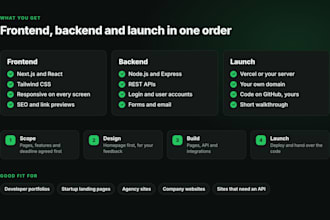 build next js website with a node js and express backend