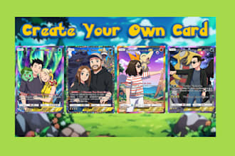 draw custom trainer pokemon for tcg pokemon card or fakemon
