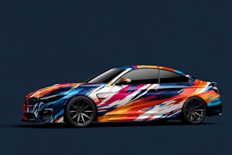 design a unique custom car wrap and eye catching vehicle graphics