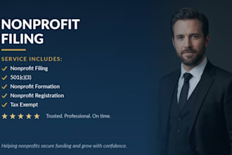 handle your nonprofit irs filing , 990 form ,and compliance paperwork