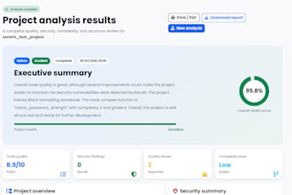 deliver and set up sentrix v1 for local python code analysis