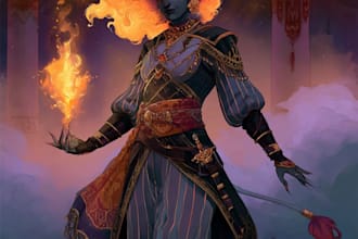 draw custom dnd character art