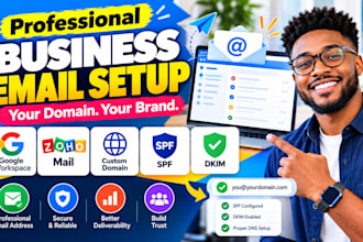 business email setup custom domain google workspace zoho mail spf dkim dmarc