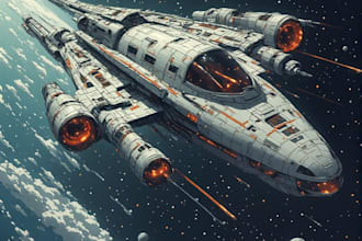 create unique custom spaceship artwork