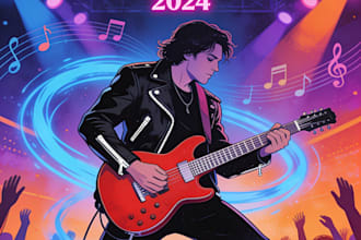 create a custom illustrated concert poster