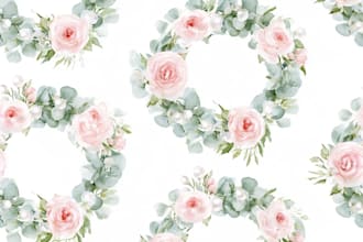design a luxury monogram inspired wedding seamless pattern