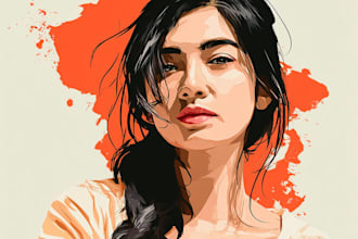 transform your photo into modern vector portrait art