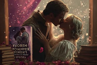 design a nostalgic romantic book cover