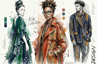 create people portrait drawings and fashion illustrations