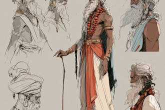 make any character design sci fi, mythology, for you