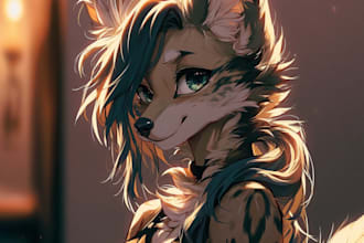 draw custom furry character art, fursonas, and anthro illustrations