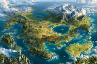 draw fantasy map illustration