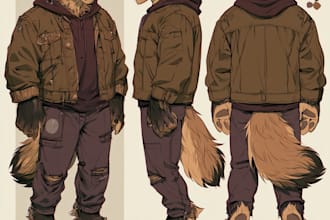 draw furry art, fursona, furry avatar, furry pfp and anthro art