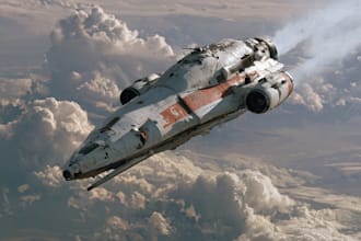 futuristic spaceship art and custom scifi spacecraft illustration