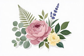 design artistic plant illustrations for packaging and prints