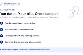 customize a paycheck budget planner for your pay schedule