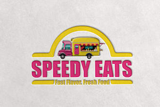 restaurant, fast food, BBQ, food truck and 3d food logo design