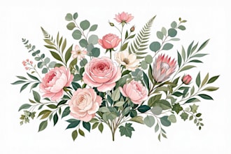 draw custom botanical art for books and prints