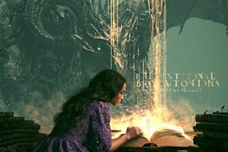 fantasy book cover design or fantasy book cover