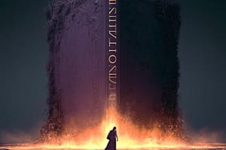 illustrate fantasy book cover design, fantasy book cover