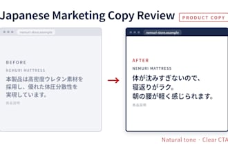 proofread and polish your japanese marketing copy for natural tone