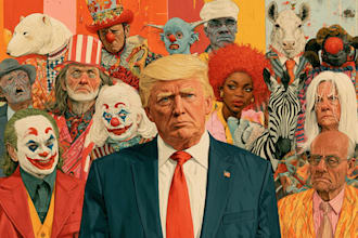 design humorous political cartoon artwork