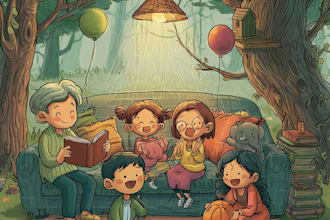 children story book illustration children story book
