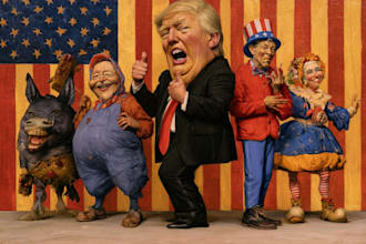 make a political or satirical cartoon