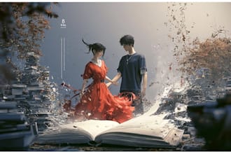 design premium romantic book cover art