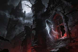 make dark art, horror or fantasy artworks illustration