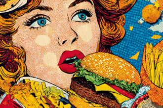 food pop art of your food pop art