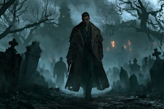 draw horror character design illustration