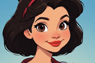 portrait into a disney style cartoon