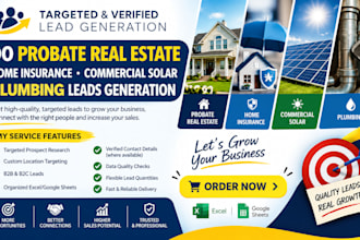 do probate real estate home insurance commercial solar plumbing leads generation