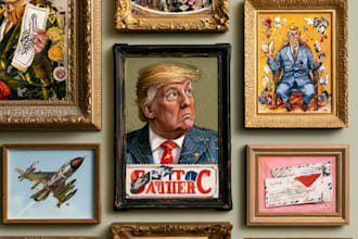 do an political or satirical cartoon art