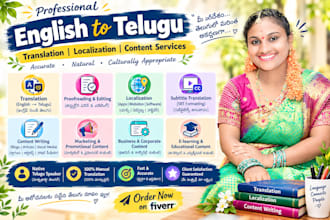 accurate english to telugu translation telugu script writing proofread