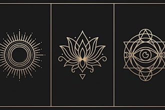 do create a luxury mandala geometry logo design
