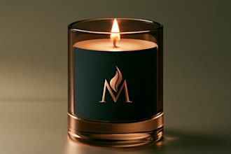 create a minimalist luxury candle logo