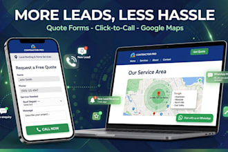 design a website for contractors that brings calls and quotes