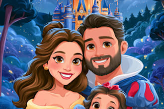 draw disney cartoon portrait