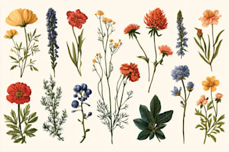 draw custom botanical illustrations