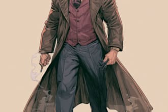 create a detailed fantasy comic book cover art