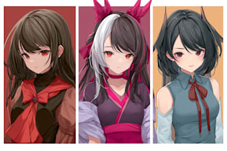 make a chibi anime portrait with a cute expression