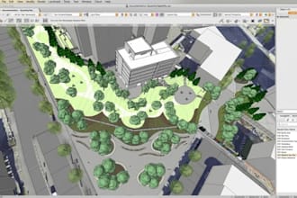 create 2d landscape site plans, planting plans and backyard layouts plan