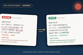 proofread and polish your chinese business documents to native level