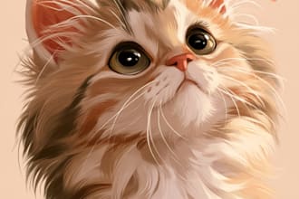 design a custom pet portrait illustration