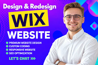 build wix website design or redesign wix website development lading page website