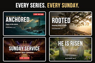 design sermon series and church livestream thumbnails