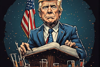 design custom political caricatures with creative humor