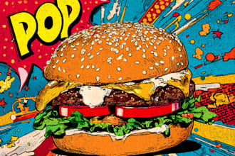 design food pop art of your food pop art